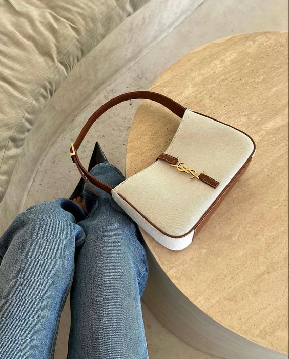 قماش حقيبة YSL Hobo