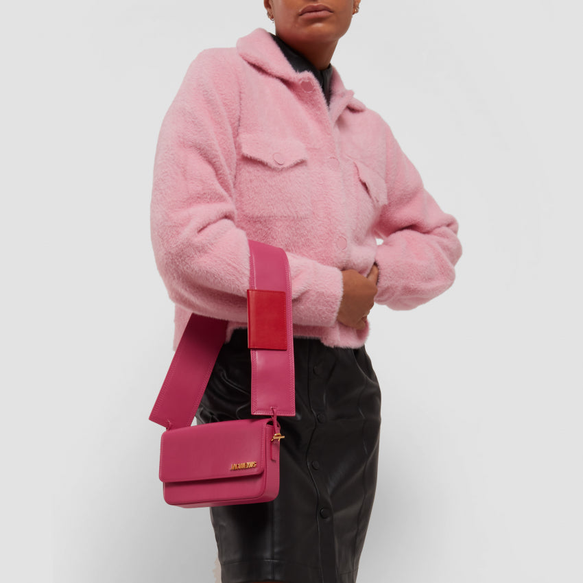 Jacquemus le carinu Pink leather bag