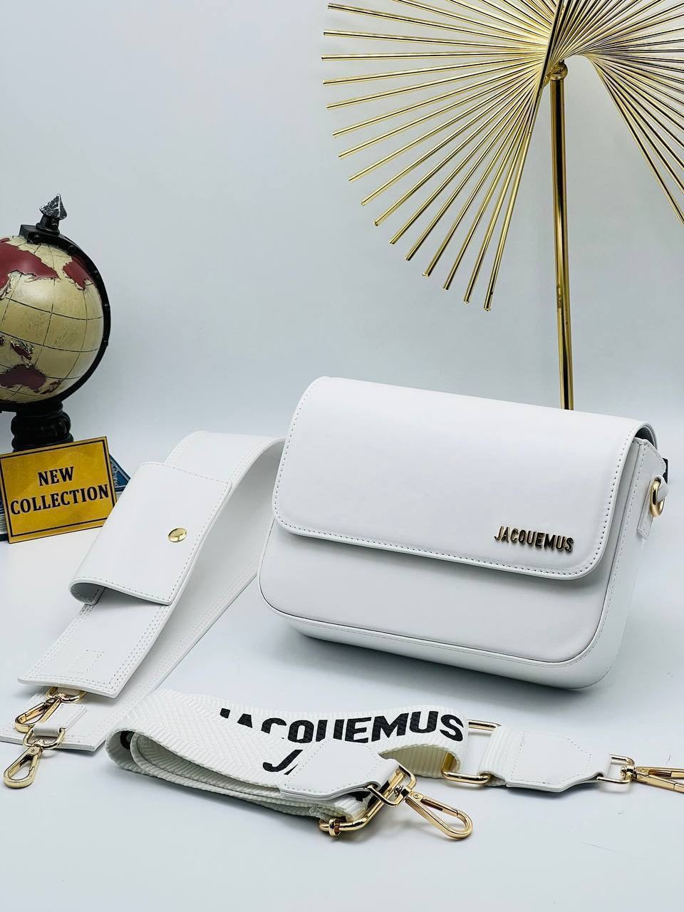 Jacquemus le carinu White leather bag